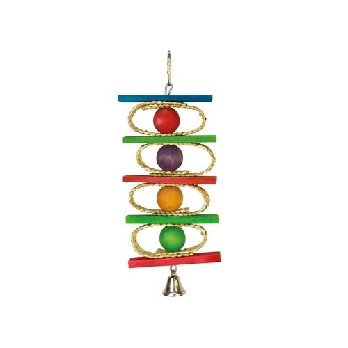 Juego de Aros con Bolas de Colores para Aves