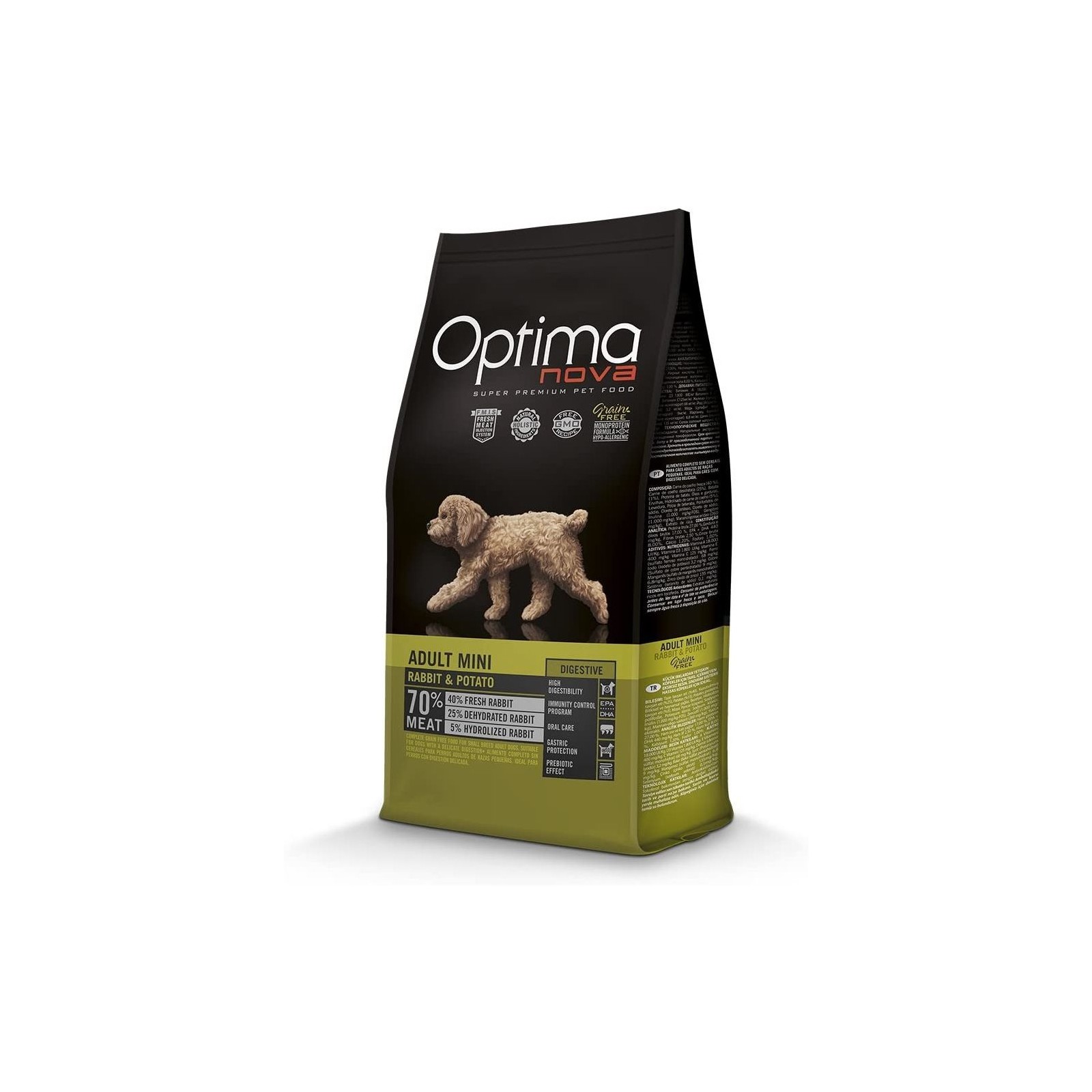Optima Nova Adult Mini Comida Perro Conejo Patata 2kg Optima Nova Adult Mini Comida Perro Conejo Patata 2kg