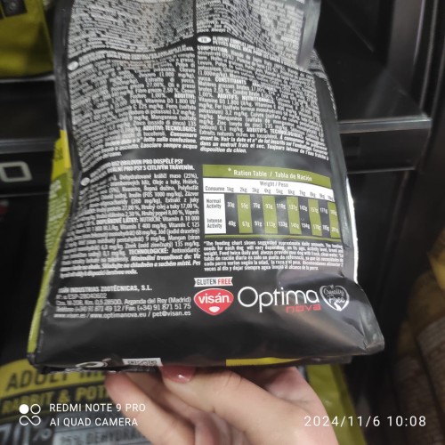 Optima Nova Adult Mini Comida Perro Conejo Patata 2kg