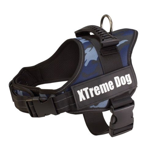 Arnés Xtreme Dog Camo Azul M Ajuste Ajustable