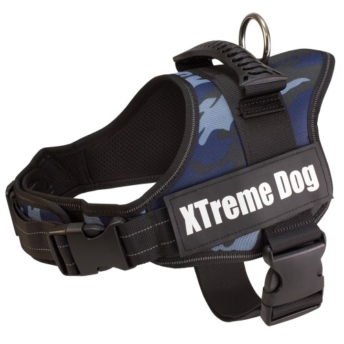 Arnés Xtreme Dog Camo Azul M Ajuste Ajustable