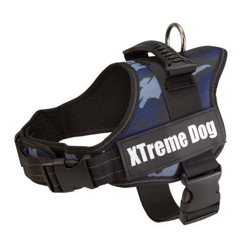 Arnés Xtreme Dog Camo Azul M Ajuste Ajustable