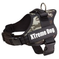 Xtreme Dog Harness Camo Blue M Adjustable Fit