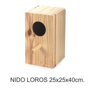 Nido Natural para Loros 25x25x40cm