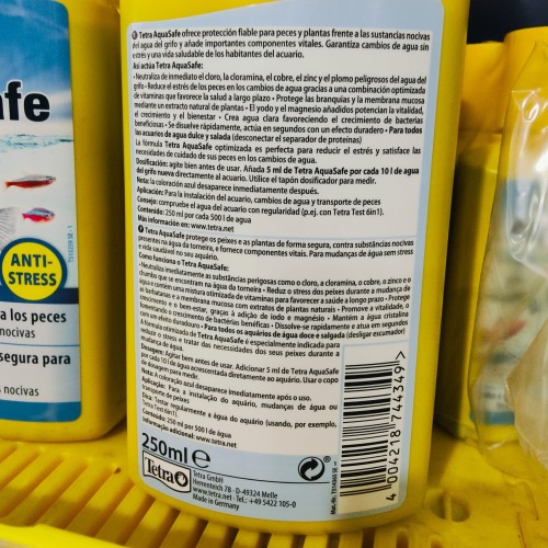 Tetraaquasafe Acondicionador de Agua para Peces Tropicales