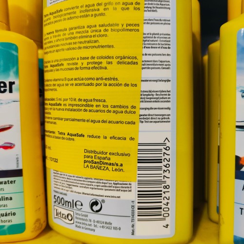 Tetraaquasafe Acondicionador de Agua para Peces Tropicales