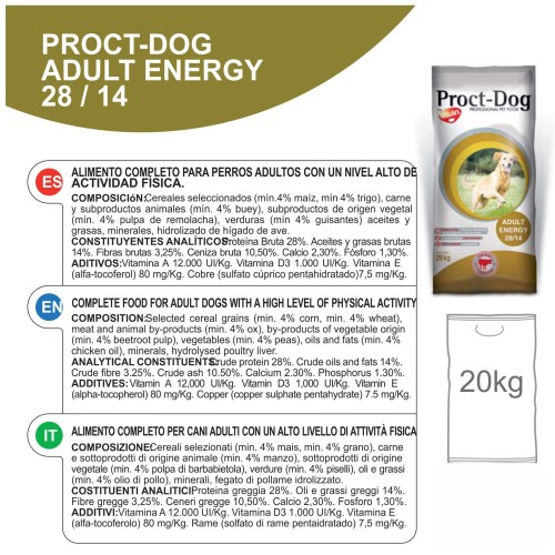 Visan Proct Dog Adult Energy 20kg