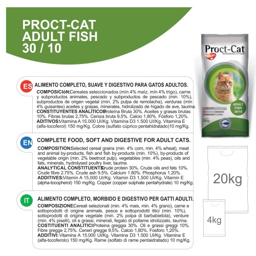 Proct-cat Adult Fish&vegetable 4 Kg