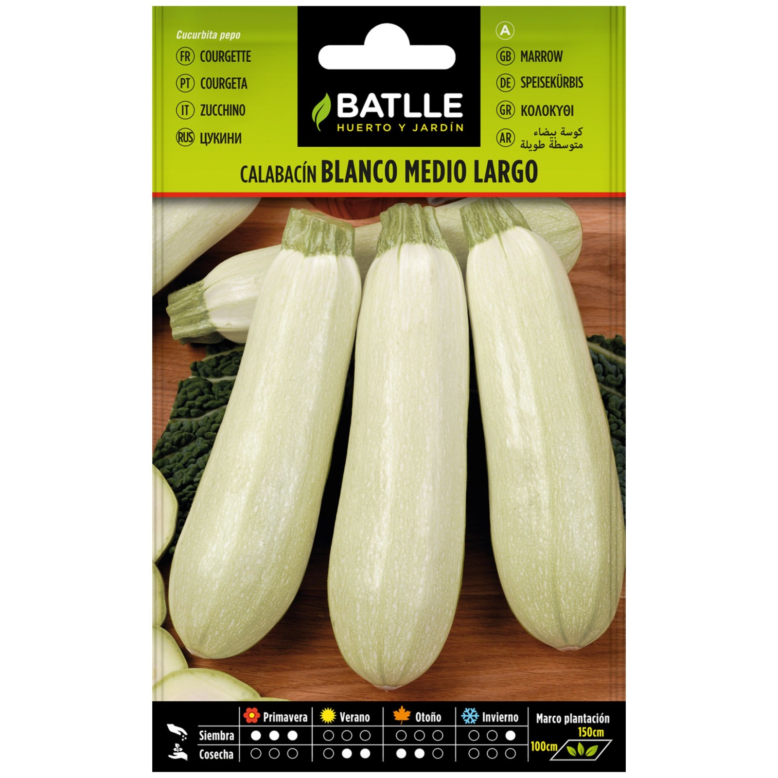 Calabacín Blanco Medio Largo Bolsa