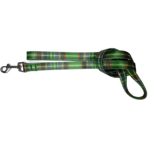 Red Tartan Nylon Leash for Small Dogs