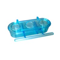 Comedero 3 Huecos con Posadero para Aves