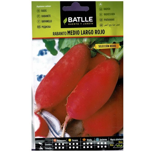 Sobre de Semillas de Rábano Datil Rojo para Cultivo