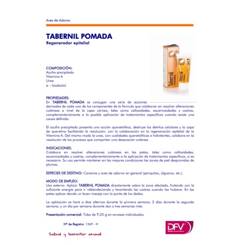 Pomada Tabernil para Aves