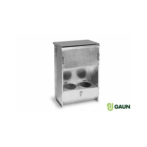 Two-Hole Quail Feeder with Lid
