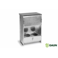 Two-Hole Quail Feeder with Lid