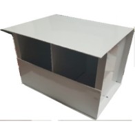 White Dual Hole Pigeon Feeder
