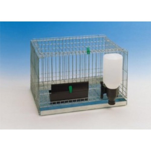 Small Animal Cage with Feeder and Bottle