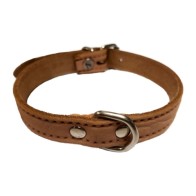 Collar de Piel Labrado 20x450mm Tostado