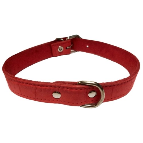 Collar de Piel Labrado 20x450mm Tostado