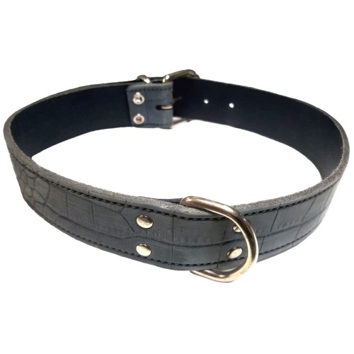 Collar Piel Labrado Verde 35x650mm