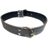 Collar Piel Labrado Verde 35x650mm
