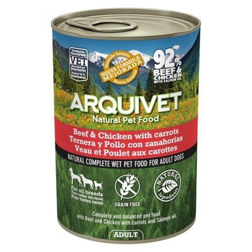 Lata Ternera y Pollo con Zanahorias 400gr. para Perros