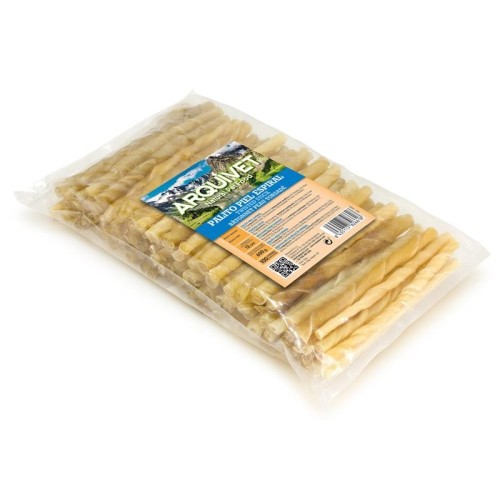 Palitos Piel Espiral 8 Mm. para Perros - 100 Unidades