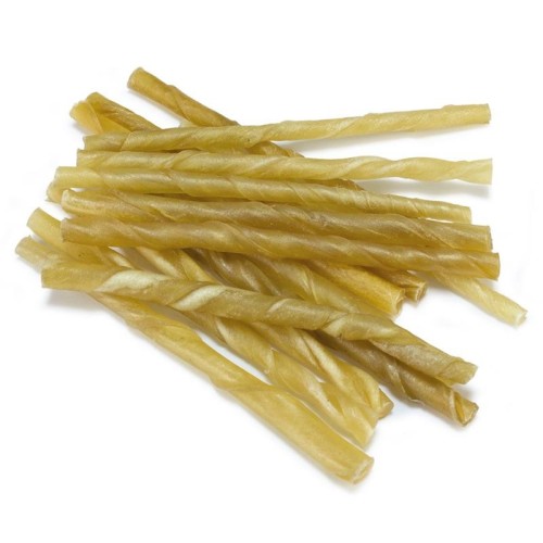 Palitos Piel Espiral 8 Mm. para Perros - 100 Unidades