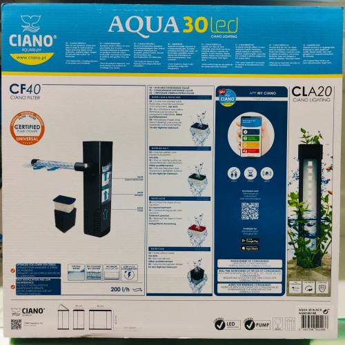 Aquarium Aqua 30 LED Black