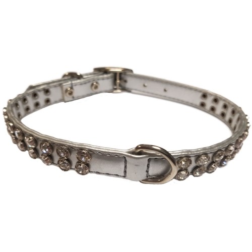 Elegante Collar de Cuero Negro 12x350 para Perros