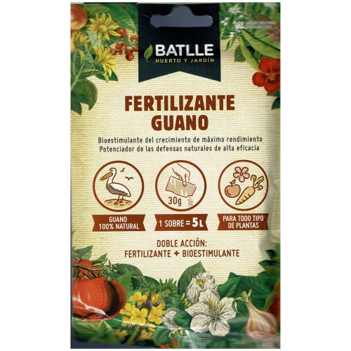 Fertilizante Guano BATLLE para un Crecimiento Saludable de las Plantas