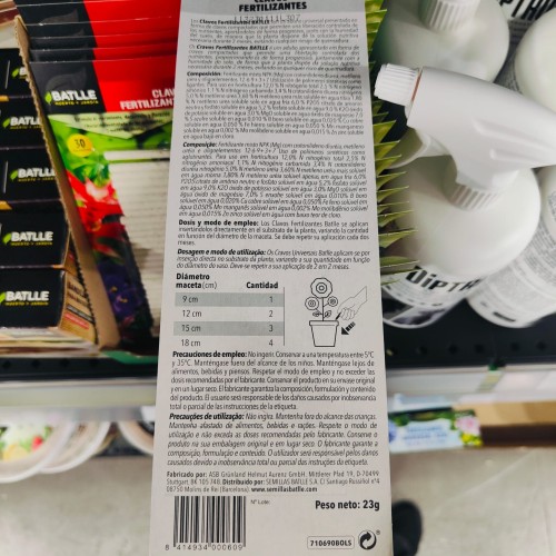 Clavos Fertilizante Universal 23g