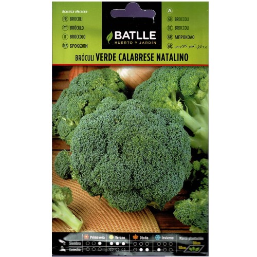 Broccoli Green Calabrese Seed Packet for Gardening