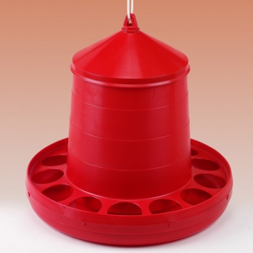 Plastic Hopper for Birds 12 Kg Red