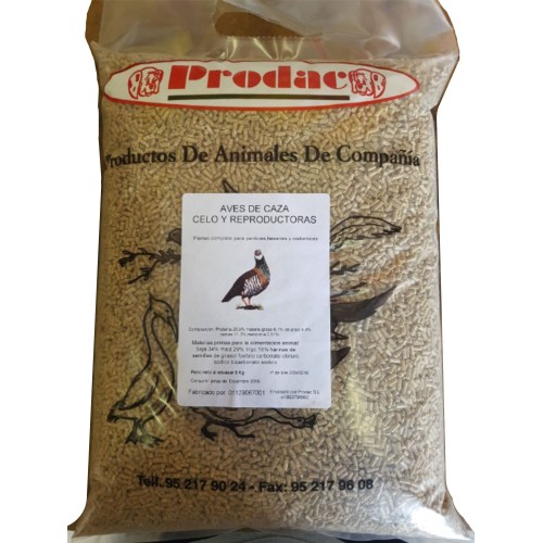 Pienso para Perdices Celo y Caza 5kg Prodac