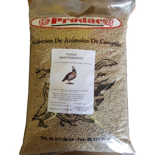 Pienso Perdices Mantenimiento 5 Kg. Prodac