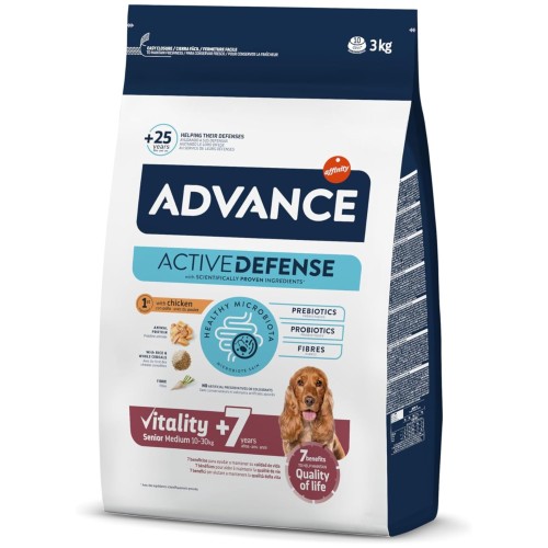Alimento para Perros Senior de Raza Mediana Advance con Pollo y Arroz 3 Kg