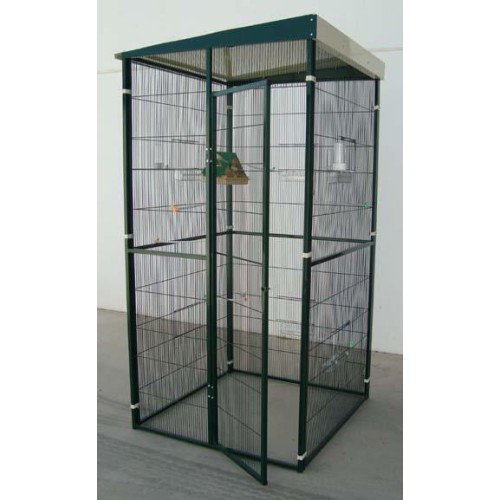 Large Hexagonal Aviary with Pedestrian Door