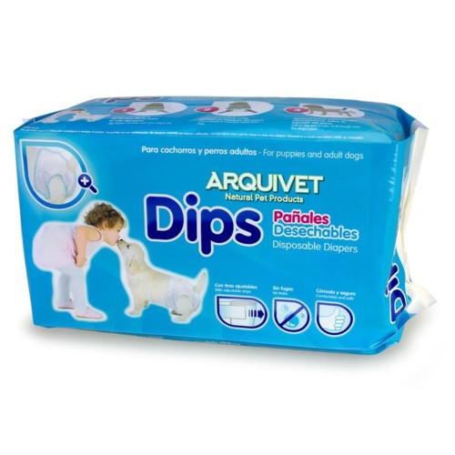Arquidips Disposable Diapers for Dogs