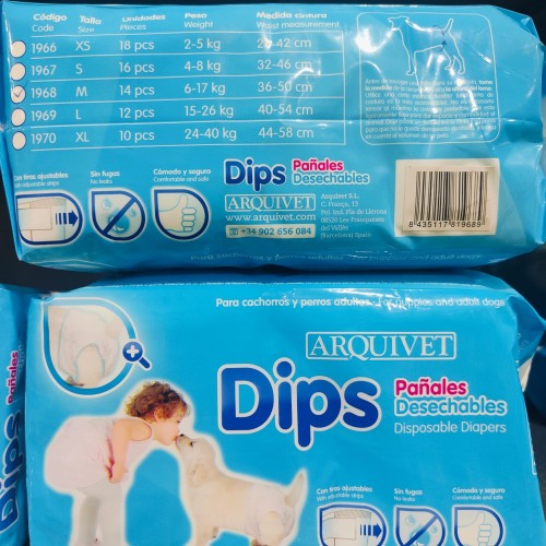 Arquidips Disposable Diapers for Dogs