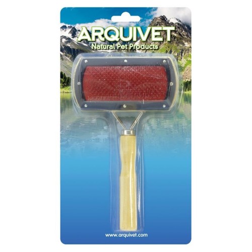 Double Brush with Wooden Handle for Dogs