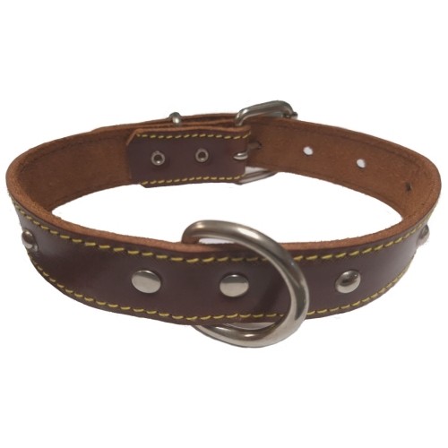 Woka Leather Collar with Spikes 50x3cm