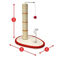 Scratching Post with Rat and Ball for Cats