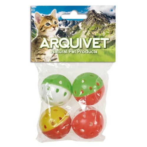 Pelota Cascabel 4.5cm Bolsa de 4 para Mascotas
