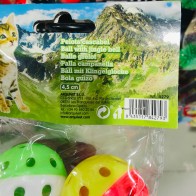 Pelota Cascabel 4.5cm Bolsa de 4 para Mascotas