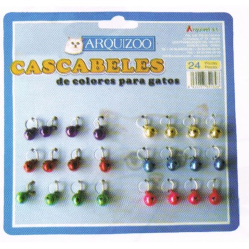 Colorful Cat Bells 24 Units for Pet Tracking