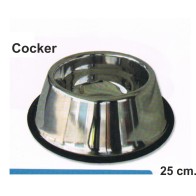 Comedero de Acero Inoxidable para Cockers 25 Cm