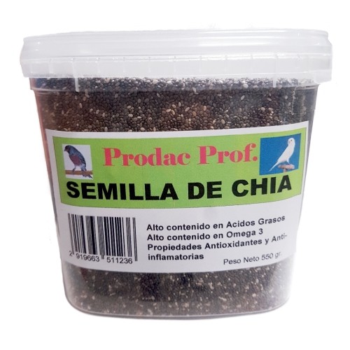 Chia (Salvia Hispanica) Tarrina 550 Gr.