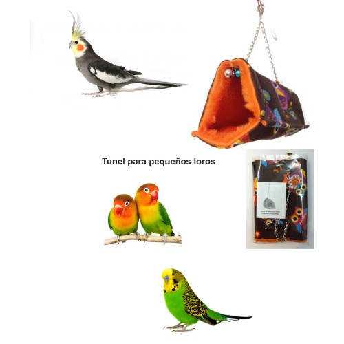 Túnel Para Pequeños Loros Escondite Acogedor