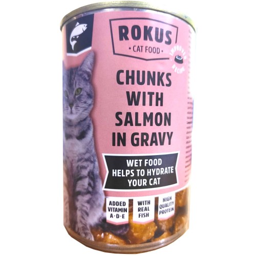 Lata Gatos Ternera Rokus 410 Gr.
